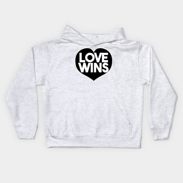 Love Wins Kids Hoodie by GoldenGear